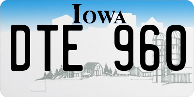 IA license plate DTE960