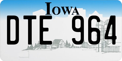 IA license plate DTE964