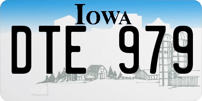 IA license plate DTE979