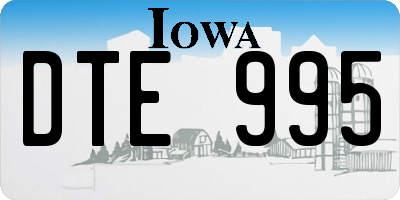IA license plate DTE995