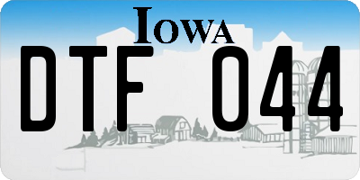 IA license plate DTF044