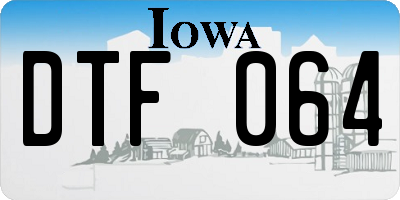 IA license plate DTF064