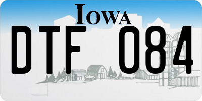 IA license plate DTF084