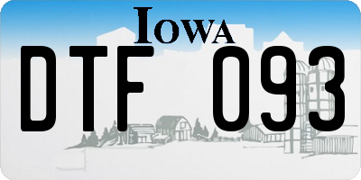 IA license plate DTF093