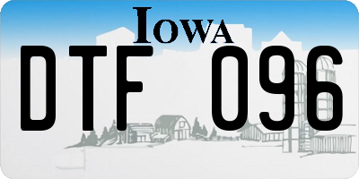 IA license plate DTF096