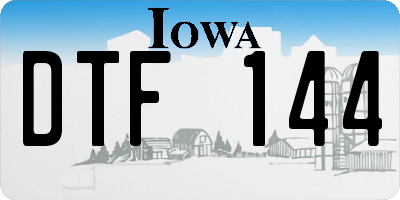IA license plate DTF144