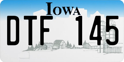IA license plate DTF145