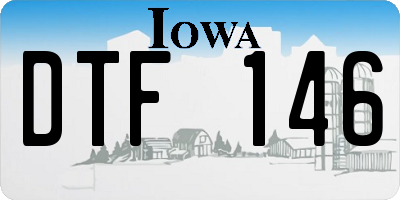 IA license plate DTF146