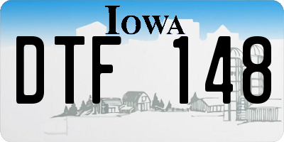 IA license plate DTF148