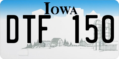 IA license plate DTF150