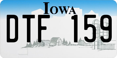 IA license plate DTF159