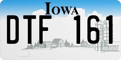 IA license plate DTF161
