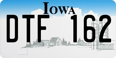IA license plate DTF162