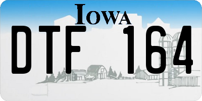 IA license plate DTF164