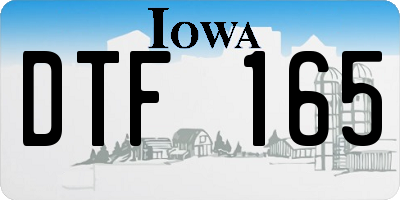 IA license plate DTF165