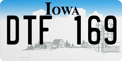 IA license plate DTF169