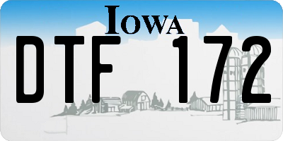 IA license plate DTF172
