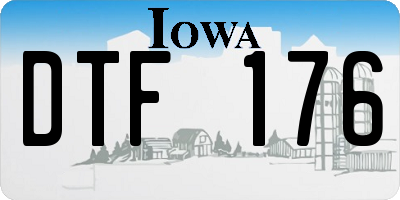 IA license plate DTF176