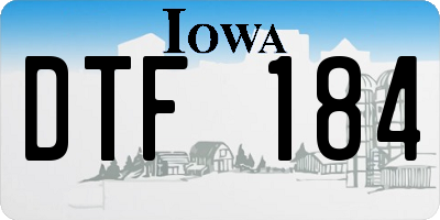 IA license plate DTF184