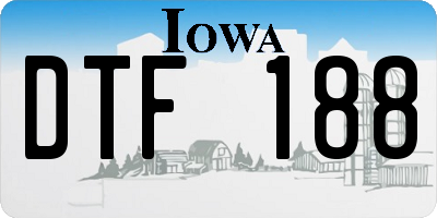 IA license plate DTF188