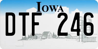 IA license plate DTF246