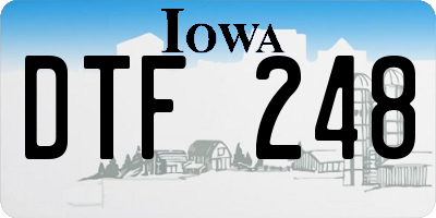 IA license plate DTF248