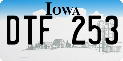 IA license plate DTF253