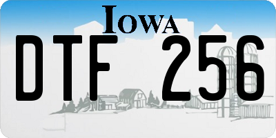 IA license plate DTF256