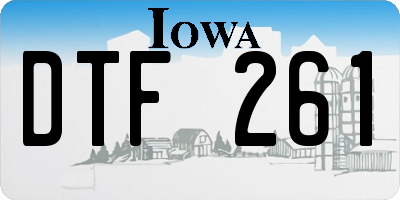 IA license plate DTF261