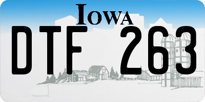 IA license plate DTF263