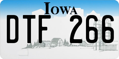 IA license plate DTF266