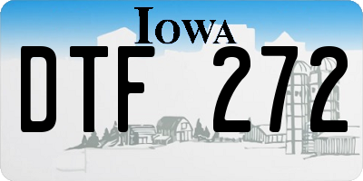 IA license plate DTF272