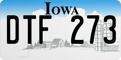 IA license plate DTF273