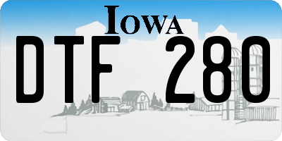 IA license plate DTF280