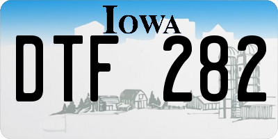 IA license plate DTF282