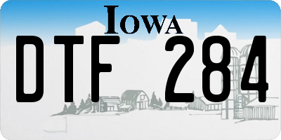 IA license plate DTF284