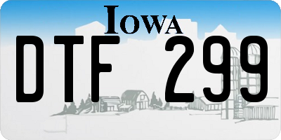 IA license plate DTF299