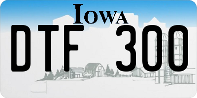 IA license plate DTF300
