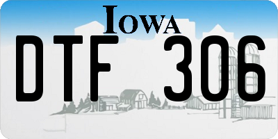 IA license plate DTF306