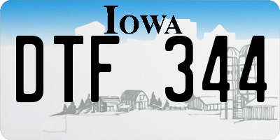 IA license plate DTF344