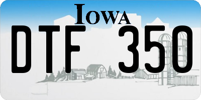 IA license plate DTF350