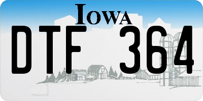 IA license plate DTF364