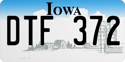 IA license plate DTF372