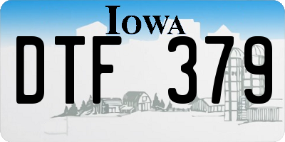 IA license plate DTF379
