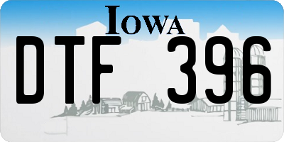 IA license plate DTF396