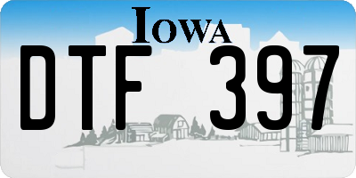 IA license plate DTF397