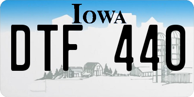 IA license plate DTF440