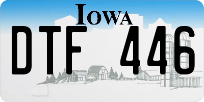 IA license plate DTF446