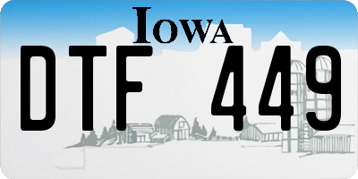 IA license plate DTF449