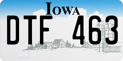 IA license plate DTF463
